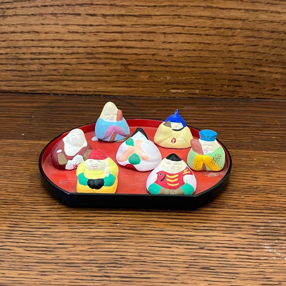 Vintage Shichifukujin Seven Lucky Gods New Year's Decoration